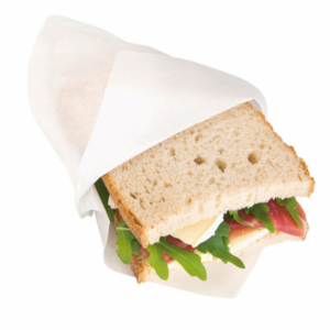 Sandwich zakje, 2 kanten open wit, 18 bij 18,2 cm broodjes (2)