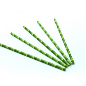 Drinkrietje papier (FSC®) bamboe look Ø 6 mm 20cm
