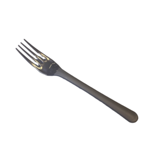 Herbruikbare vork 18,2 cm PP grijs zwart