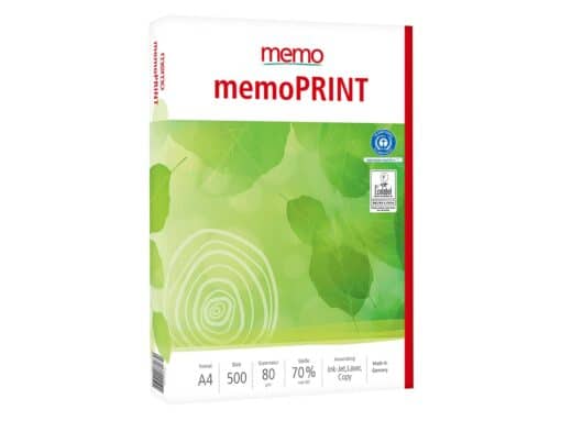 Gerecycled A4 Papier MemoPrint – Natural 70% wit printerpapier