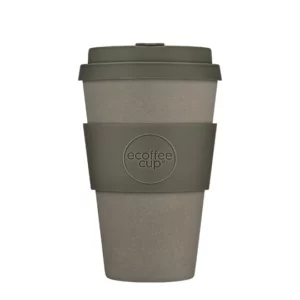 Herbruikbare koffiebeker 'Molto Grigio' 14 oz 400 ml met deksel en sleeve